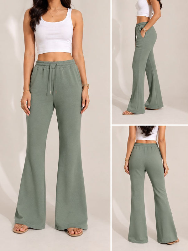 EASE FLARE Cotton Flare Pants