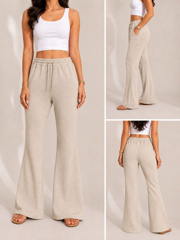 EASE FLARE Cotton Flare Pants